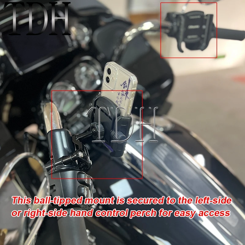 دراجة نارية الهاتف GPS جبل حامل دعم الهاتف ل هارلي بجولة الطريق الإنزلاق FLTRK FLTRXS FLTRXST FLTRU FLTRKSE FLTRX 2015-2023