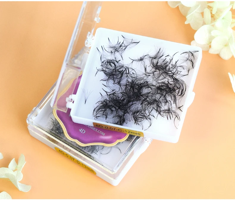 NEW Song Lashes Promade Fans Pointy Base Loose Fans Sharp Thin Root Korea PBT Material 500 Fans