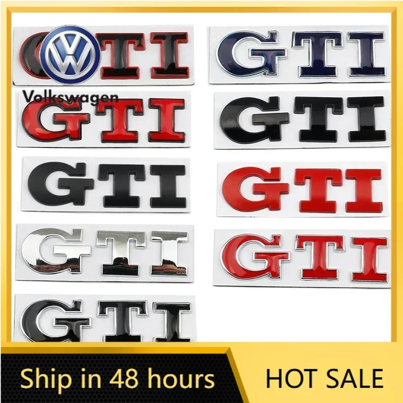 

VW 2026 Hot Metal Car GTI Logo Rear Trunk Emblem Stickers Decals for VW Golf 4 5 6 7 8 Passat Jetta Polo Touareg GTD GLI Touran