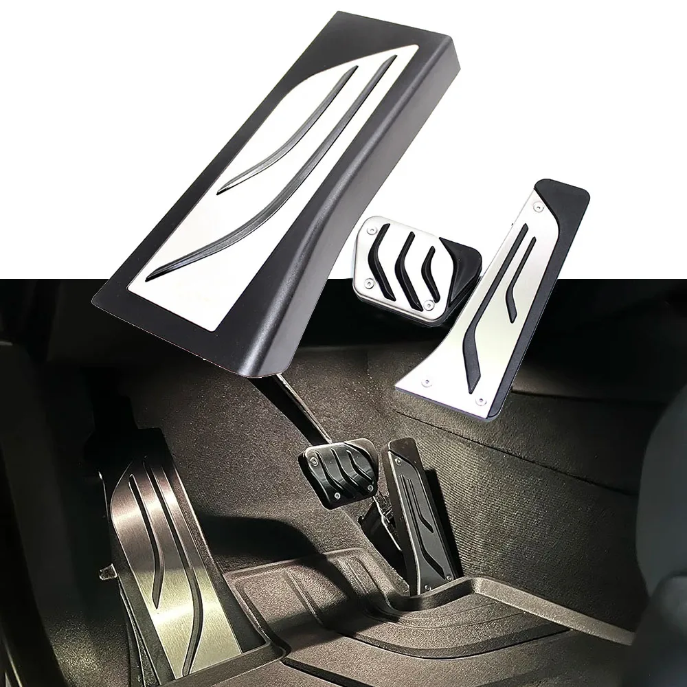 

Комплект из 3 накладок на педали акселератора и тормоза (LHD) для BMW X5 G05, X5M, X7 G07 2019-2025 гг.