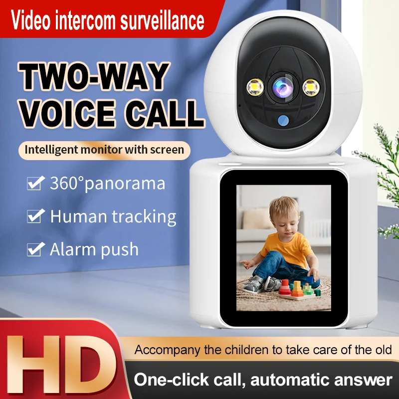 

2.8Inch IPS Screen 3MP V360Pro APP Video Phone Call Wireless PTZ IP Dome Camera Full Color AI Humanoid Detection Baby Monitor