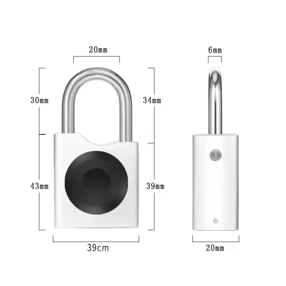 Picture 6: Padlock for Gym Waterproof Padlock Outdoor Heavy Duty Fingerprint High Security Digital Padlock