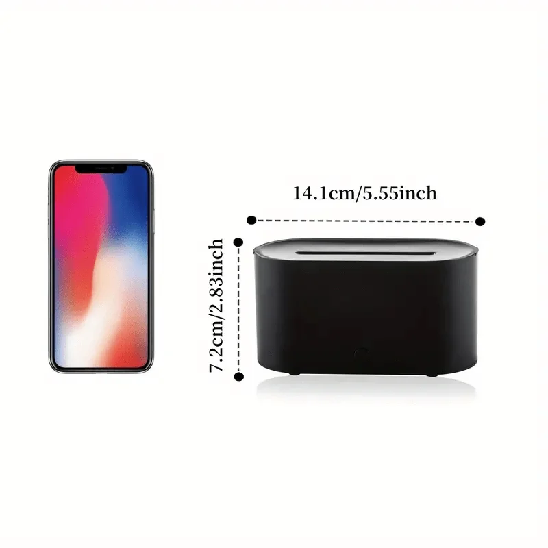 Custom.Cozy Fireplace-Inspired Aromatherapy Diffuser with-Color Flames, USB Powered, 4.4oz Cold Mist Humidifier & Fragra