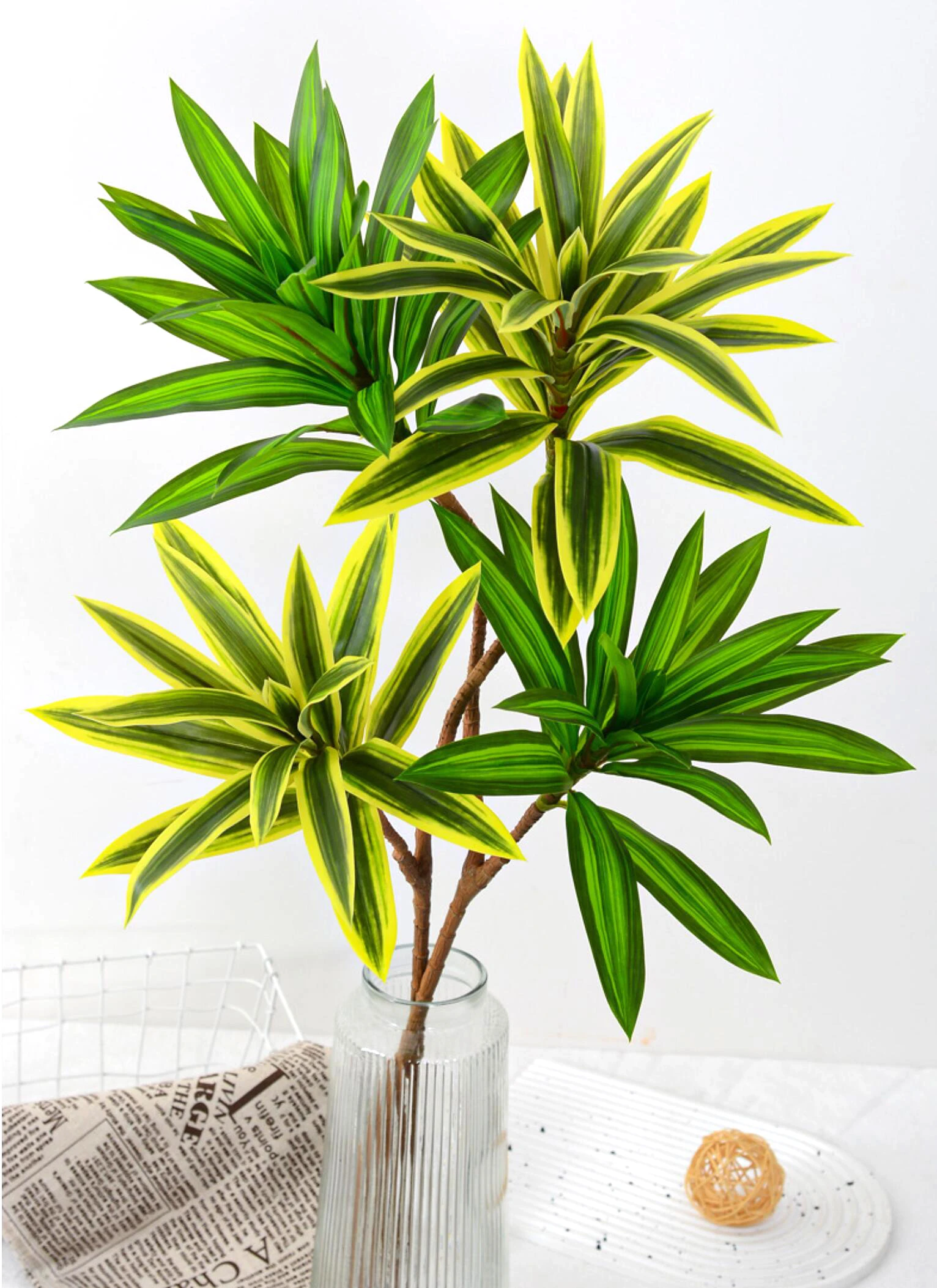 66–98 cm künstlicher Palme aus Kunststoff, Bambuszweig, tropische Topfpflanzen, gefälschtes Gras für Zuhause, Desktop, Pflanzenwanddekoration – Detail 7