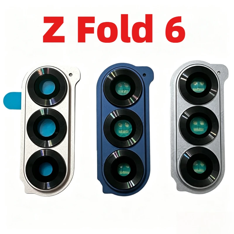 For Samsung Galaxy Z Fold 4 5 6 7 F936 F946 Z Fold4 Fold5 Fold7 Rear Camera Lens With Frame And Lens Sticker Replacement Parts