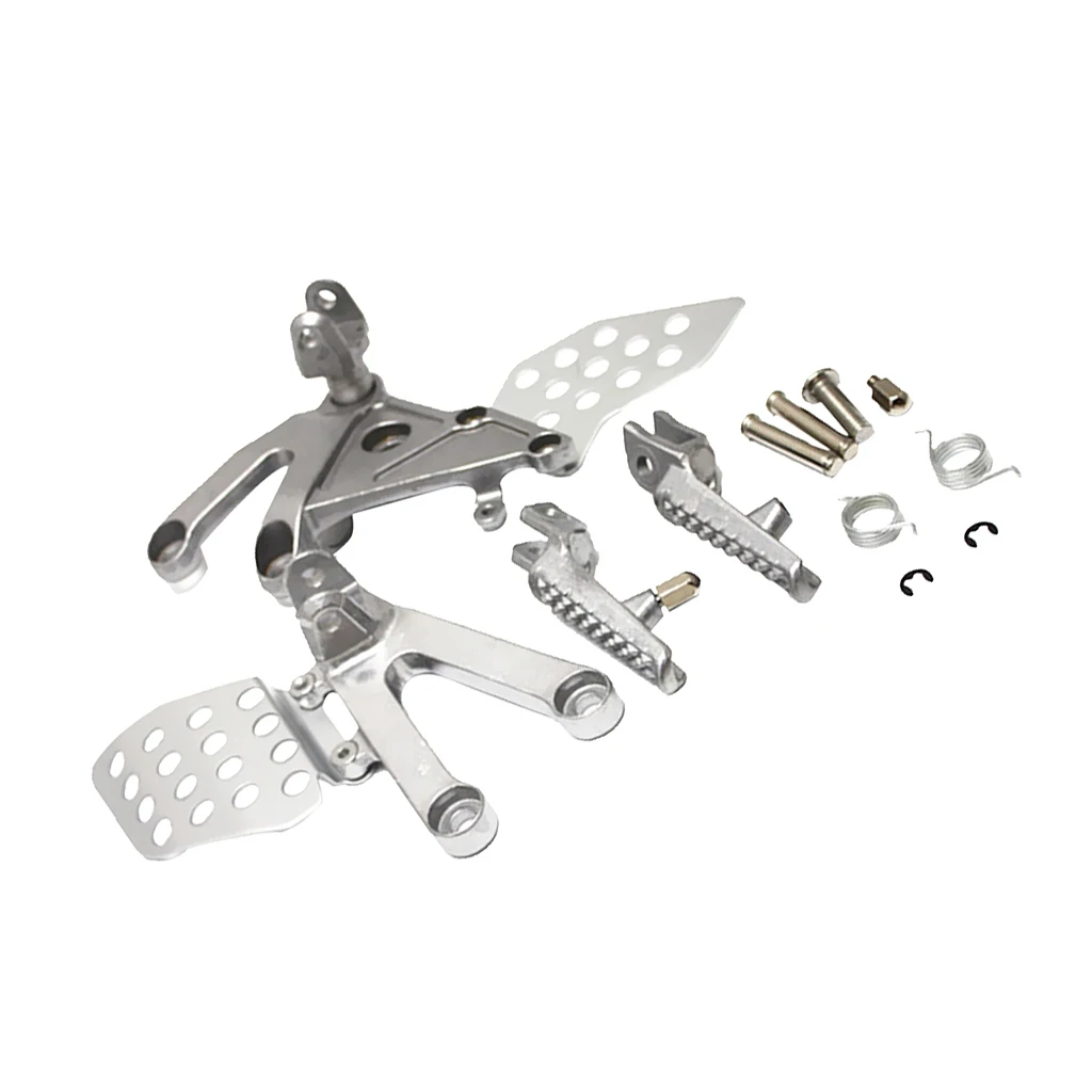 Silver Front Foot Pegs Bracket Assembly for Honda CBR600RR 2003-2006
