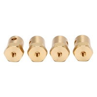 B63B-12PCS 5Mm To 12Mm Brass Combiner Wheel Hub Hex Adapter For WPL B14 B16 B24 B36 C14 C24 MN D90 D91 RC Car Spare Parts