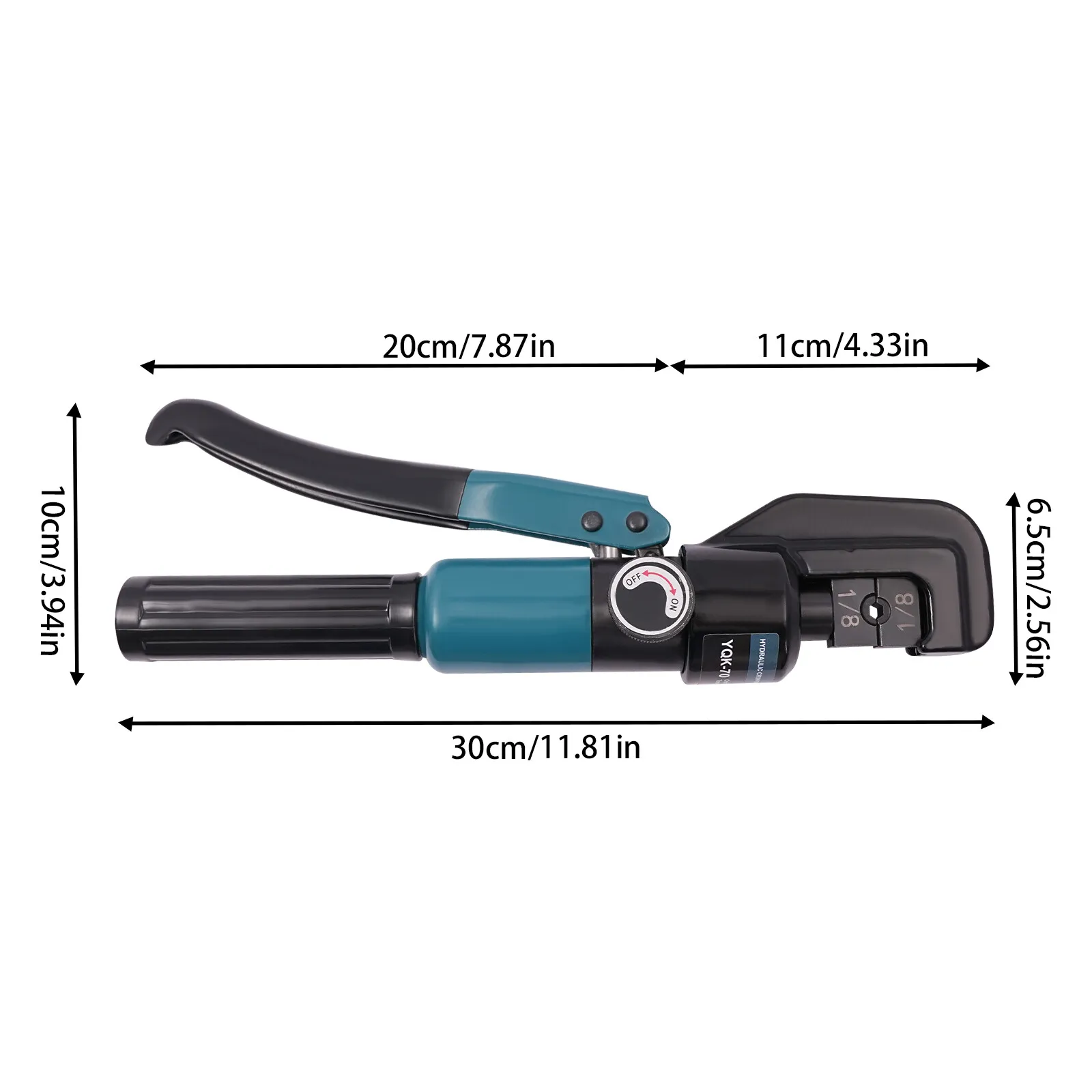 المكشكش اليد الهيدروليكي 10 مللي متر/0.39in السكتة الدماغية العقص أداة سلك العقص أداة مع 1 زوج يموت 1/8''