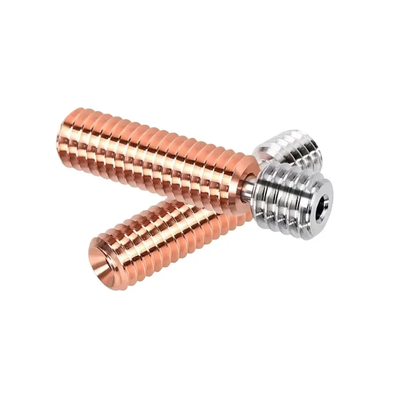 High Quality MK8 Throat Tube Titanium Alloy Heat Break Nozzle Compatible with Creality Ender 3 V2 Pro CR10 Red Copper Heat