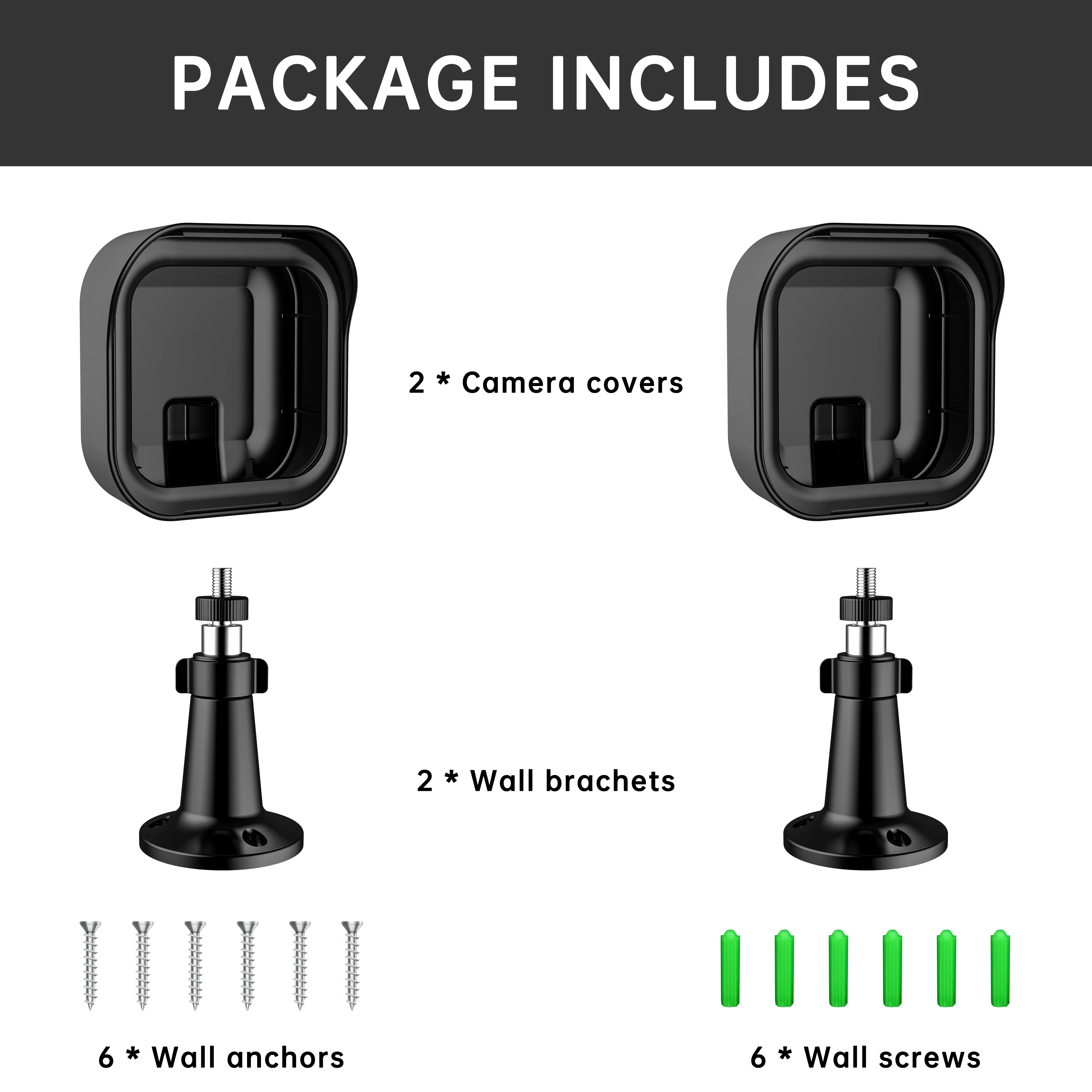 2-Pack Wall Mount Stand For Blink Outdoor Camera 3rd Gen Weatherproof Cover 360 Degree Adjustable For Blink Outdoor Camera Mount