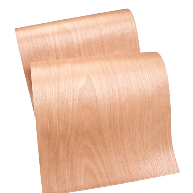 Natural Red Walnut Wood Veneer with Mountain Pattern for Instrument Craft DIY Furniture Cabinet Refacing Veneer Panels 250x58cm