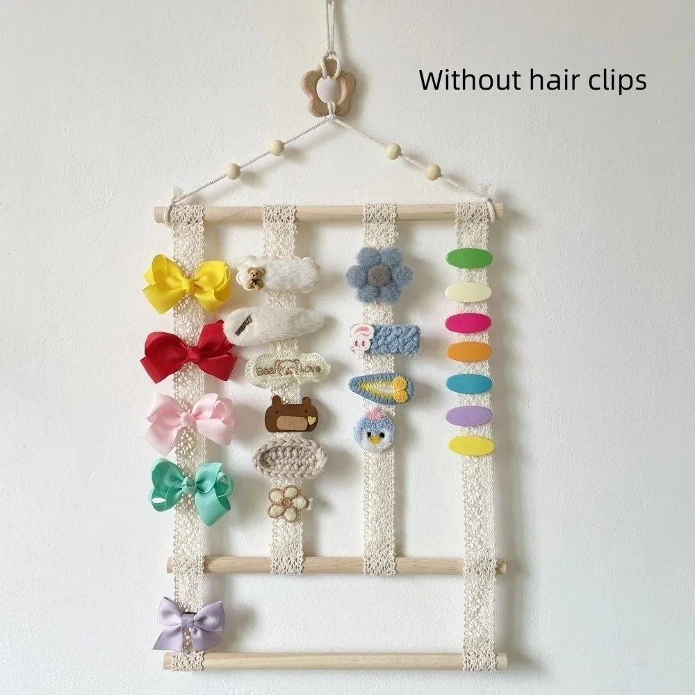 

Настенная стойка для заколок для волос, многофункциональный кружевной органайзер для аксессуаров для волос, компактная стойка для хранения ювелирных изделий в ванной комнате