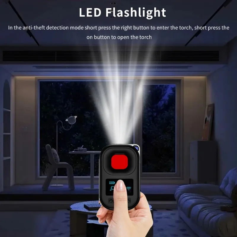 Detector de cámara invisible, rastreador GPS antirrobo, sensor remoto magnético y infrarrojo, sensibilidad ajustable con vibración Al