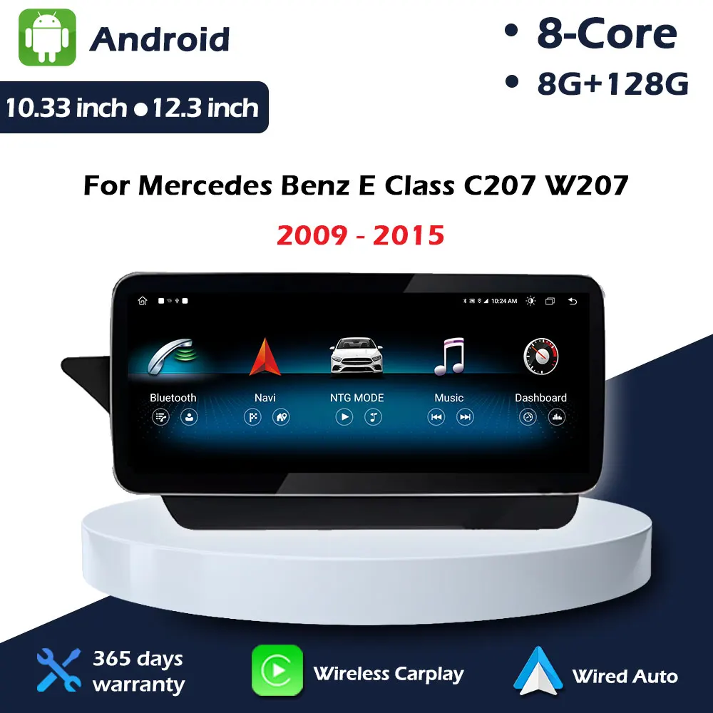 Wireless CarPlay For Mercedes Benz E Class C207 W207 A207  2009 - 2015 Car Radio Multimedia Video Navigation GPS Android WIFI