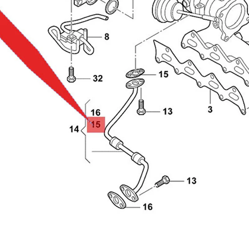 Junta de tubo turboalimentada para VW CC Eos Polo Sharan Scirocco Passat Variant Jetta Beetle Cabrio Touran 03C 145 757 A / D