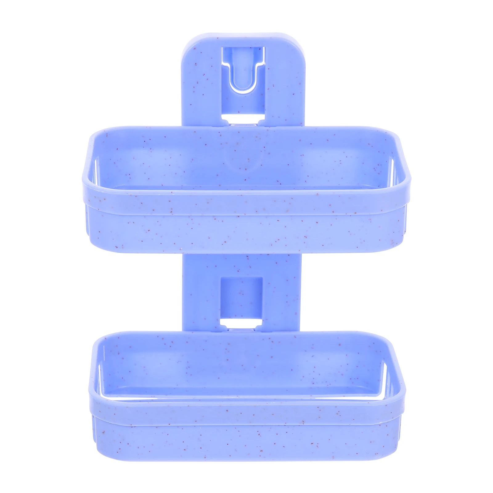

Wall Mounted Double Layer Holder 2-Tier Plastic Soap Dish No Drilling Easy Install Keep Soap Dry For Bathroom Kitchen Home