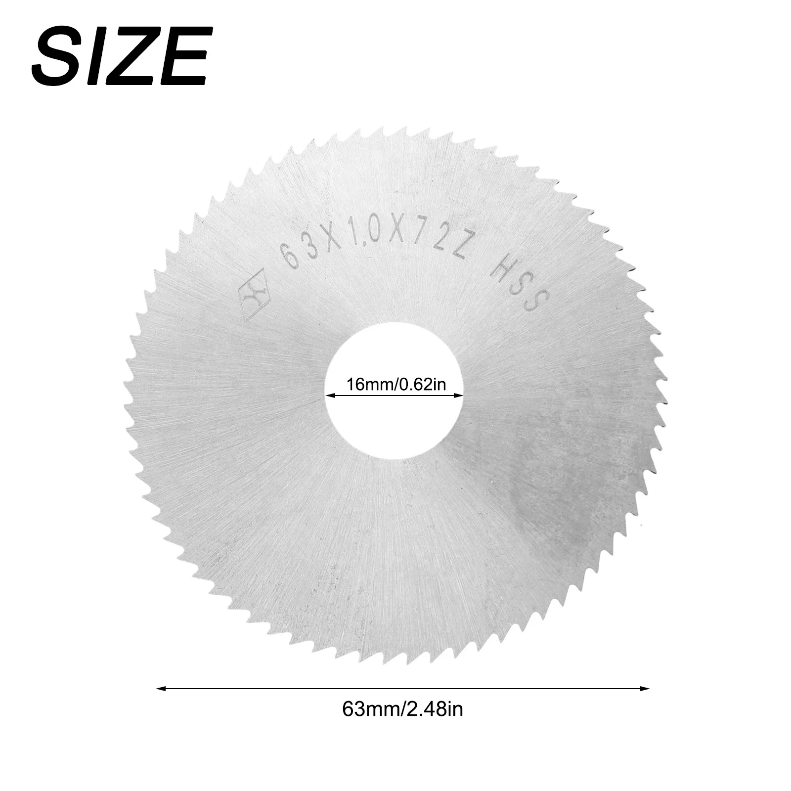 Hoja de sierra Circular de acero, diámetro de 63mm, disco de corte de rueda para cortar madera, plástico, cobre, corte rápido para carpintería