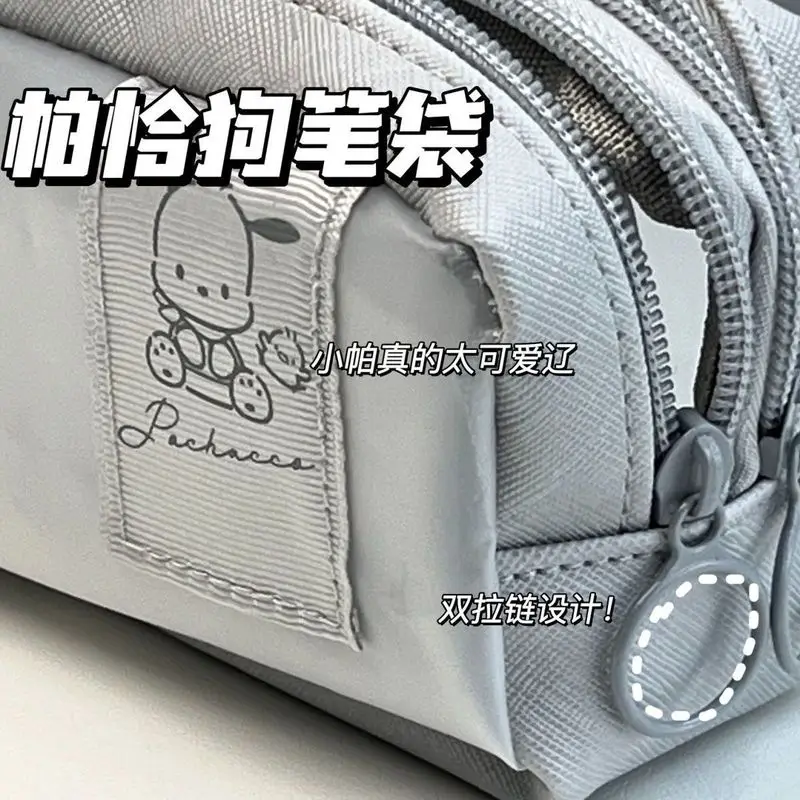 

New Pochacco Pen Bag High Beauty Cute Simple Pencil Box Large Memory Student Stationery Bag Cartoon Big Bag Cartoon Pencil Bag