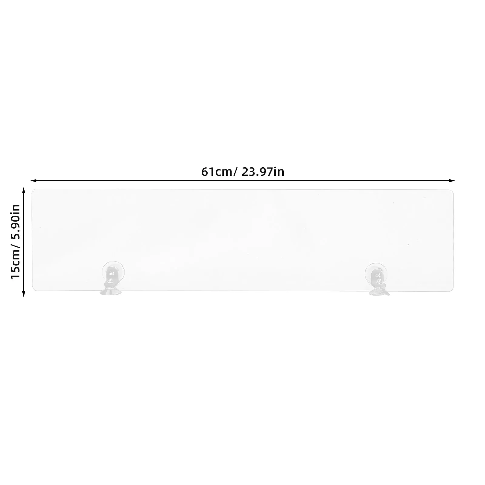 Suction Kitchen Sink Splash Guard Acrylic Waterproof Clear Water Barrier Splash Protector for Faucet Countertop view 6