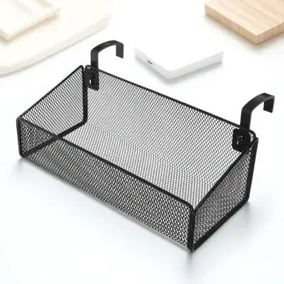 

Metal Hanging Bedside Storage Basket Iron Holder Organizer for Dorm Dormitory Bed Hanging Basket for Phone Books Snacks