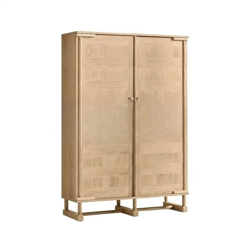 

l Entrance cabinet American neoclassical solid wood edge cabinet decorative cabinet living room locker