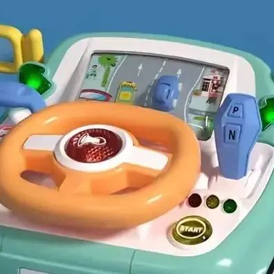 Jouet éducatif interactif Musical pour bébé, jouet d'entraînement au volant, simulation de voiture de course, jeu de simulation avec jouets musicaux