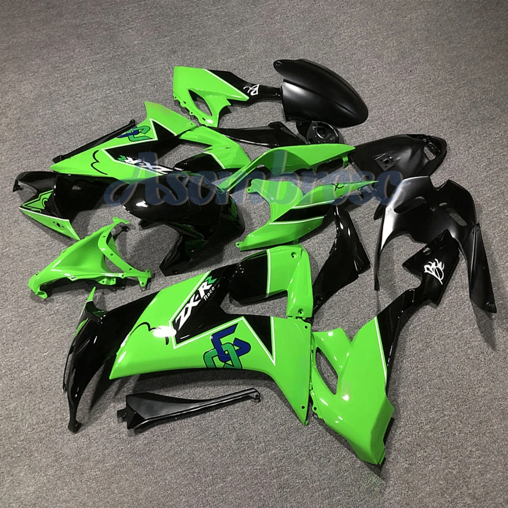 Full Fairing Kit for Kawasaki Ninja ZX10R 2008 2009 2010 ZX 10R 08-10 ZX1000 Green Black Sportbike Race Bodyframe Cowling