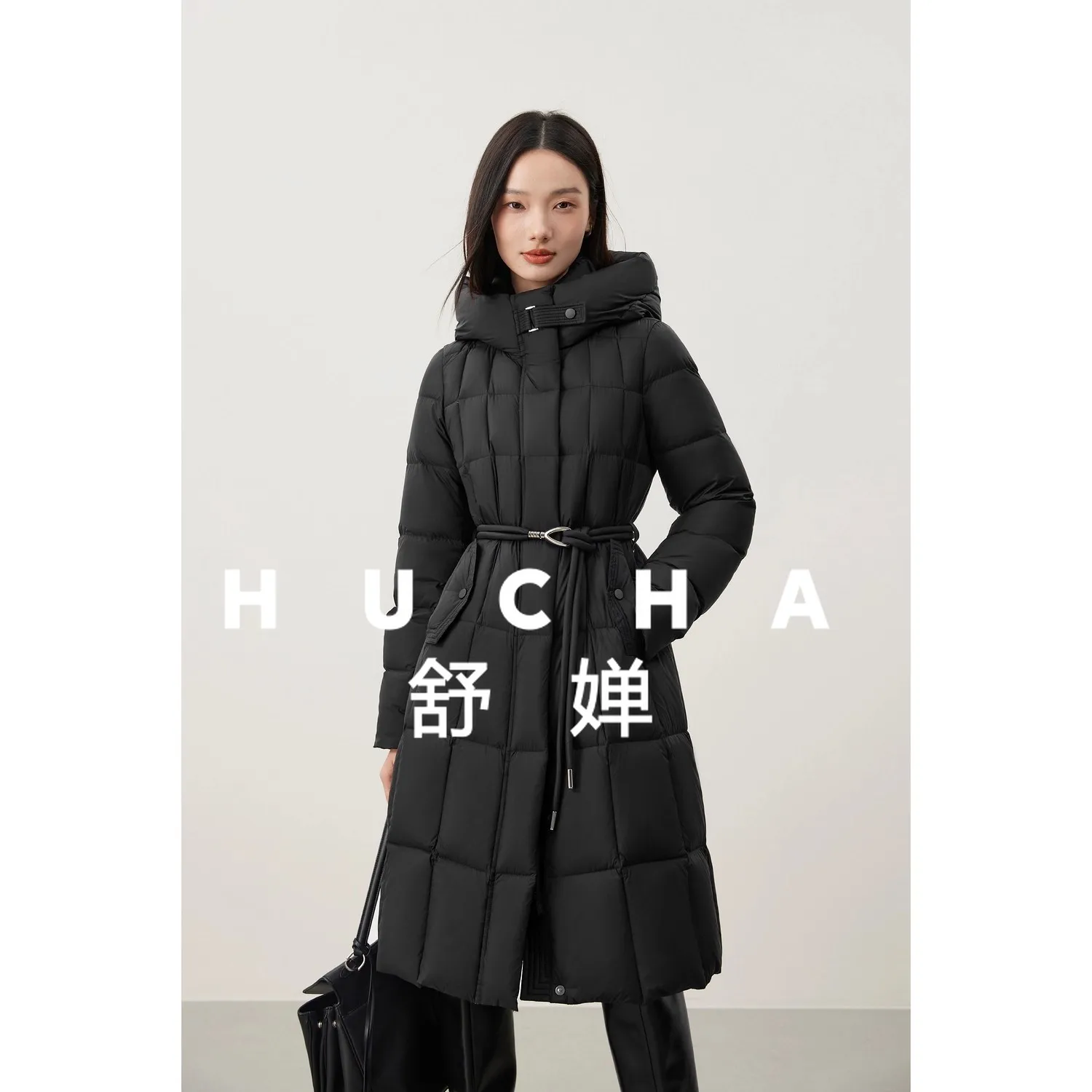 

Winter Small Stove 90 White Duck Down, Thin Waist, Hooded Long Down Jacket for Women 25 Autumn and Winter