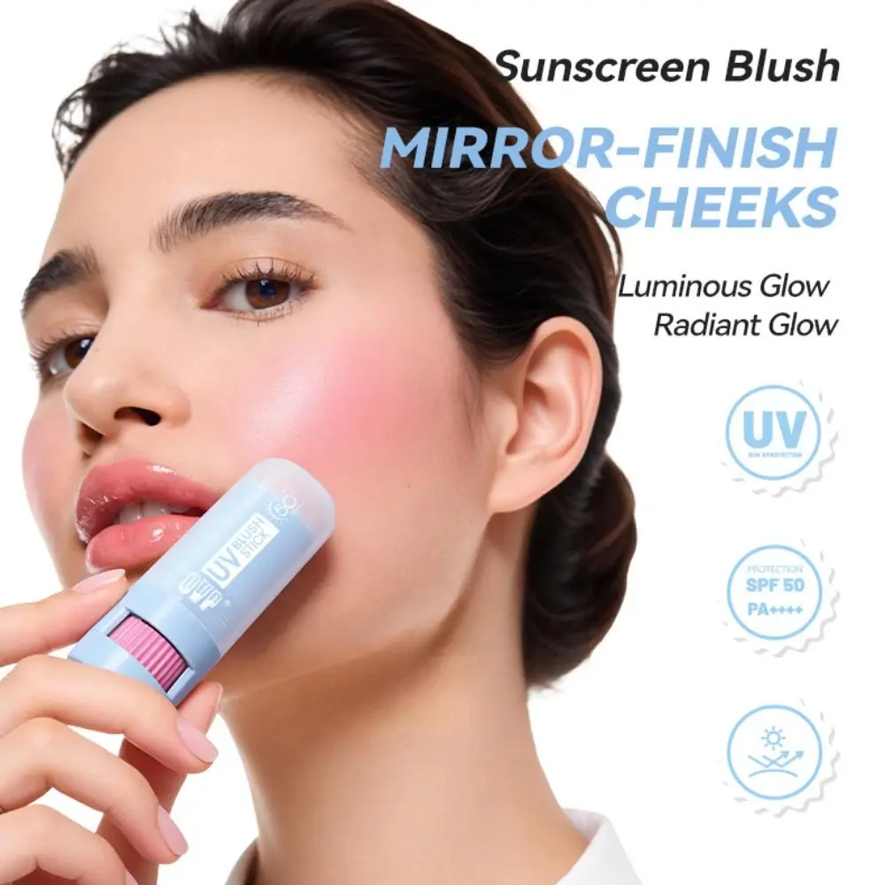 Brightening Blush Stick Long-lasting Wear Contouring Sunscreen Blush Waterproof Watery Glow Cream Blush Stick