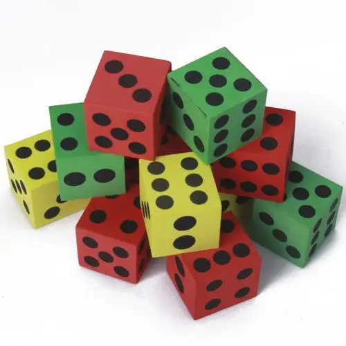 

Soft Colorful 6 Sided Foam Dice Set Lightweight Educational Toy Dices for Children Learning