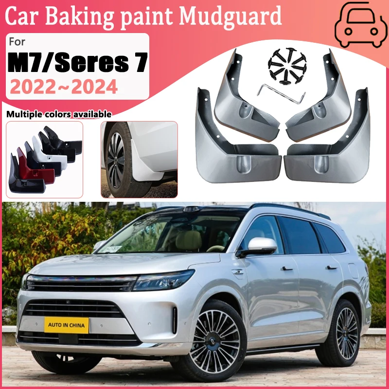 

4x Mudguards for AITO M7 2022 2023 2024 Seres 7 Car Fender Baking Paint Mud Flap Guards Splash Protect Mudflaps Auto Accessories