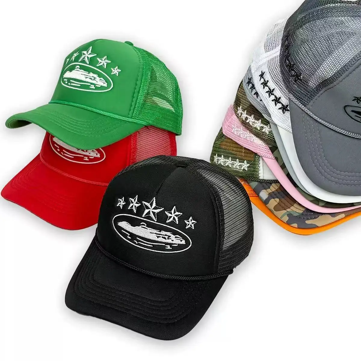 cappellini-da-camionista-alla-moda-stile-hip-hop-con-ricamo-a-cinque-stelle-a-forma-di-nave-da-crociera-in-rete-per-l'estate-protezione-solare-versatili-da-baseball