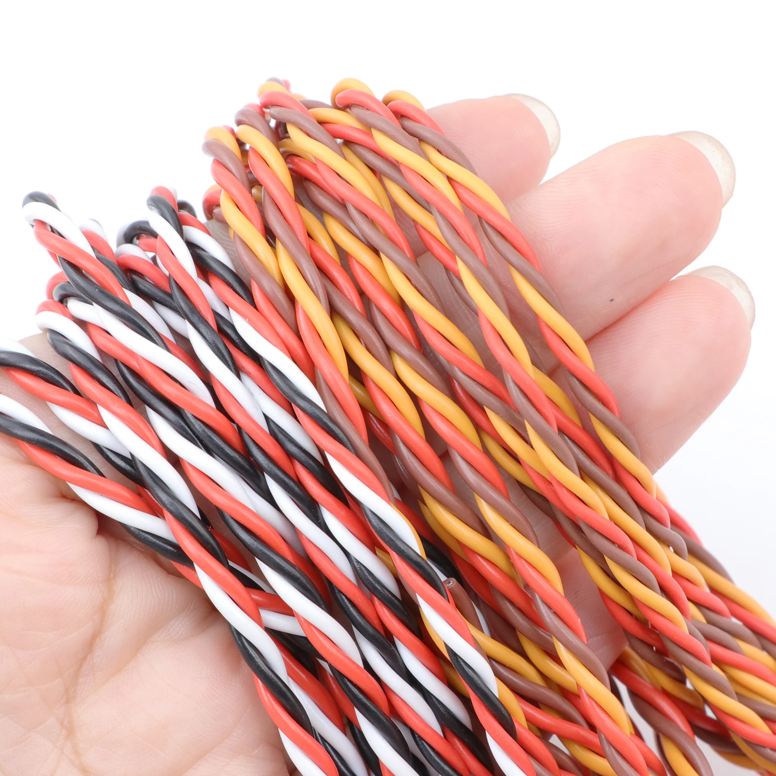 1/2/3/5/8/10/20/50M 26/22AWG JR Futaba Servo Extension Twisted Wire 30/60 Cores Twisted Cable Cord Lead Copper Wire for RC Model