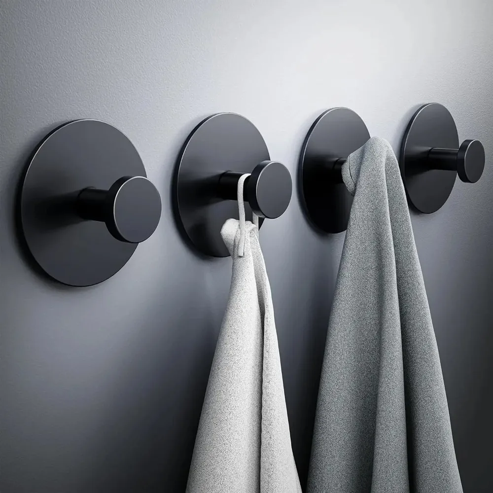 Handtuchhaken, extra klebrig, Edelstahl, Wandgarderobe, rostfreier Hakenhalter, Wandmontage, stanzfreier Kleiderbügel für Küche, Badezimmer, Zuhause – Detail 5