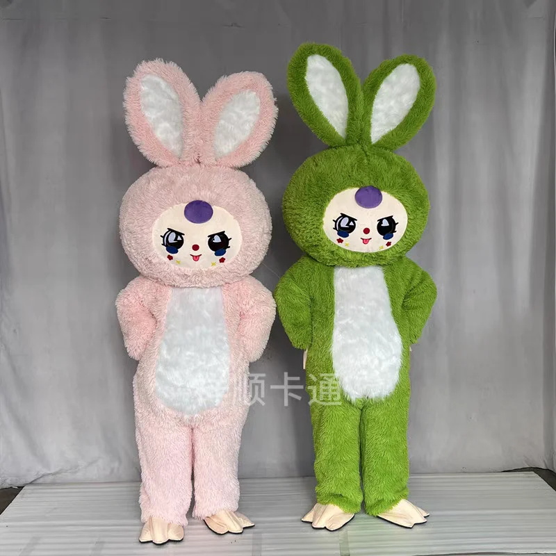 Nuovo bambino di tre anni costume della mascotte del bambino Lilly coniglio cartone animato bambola di peluche coniglietto pasquale attività per feste spettacolo oggetti di scena formato adulto