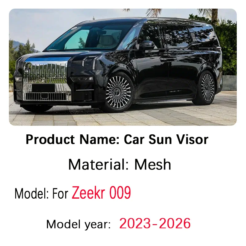 Car Mesh Shades For Zeekr 009 2023 2024-2026 Window Sunshades Sunscreen Privacy Curtains Sun Visors Mosquitos Auto Accessories