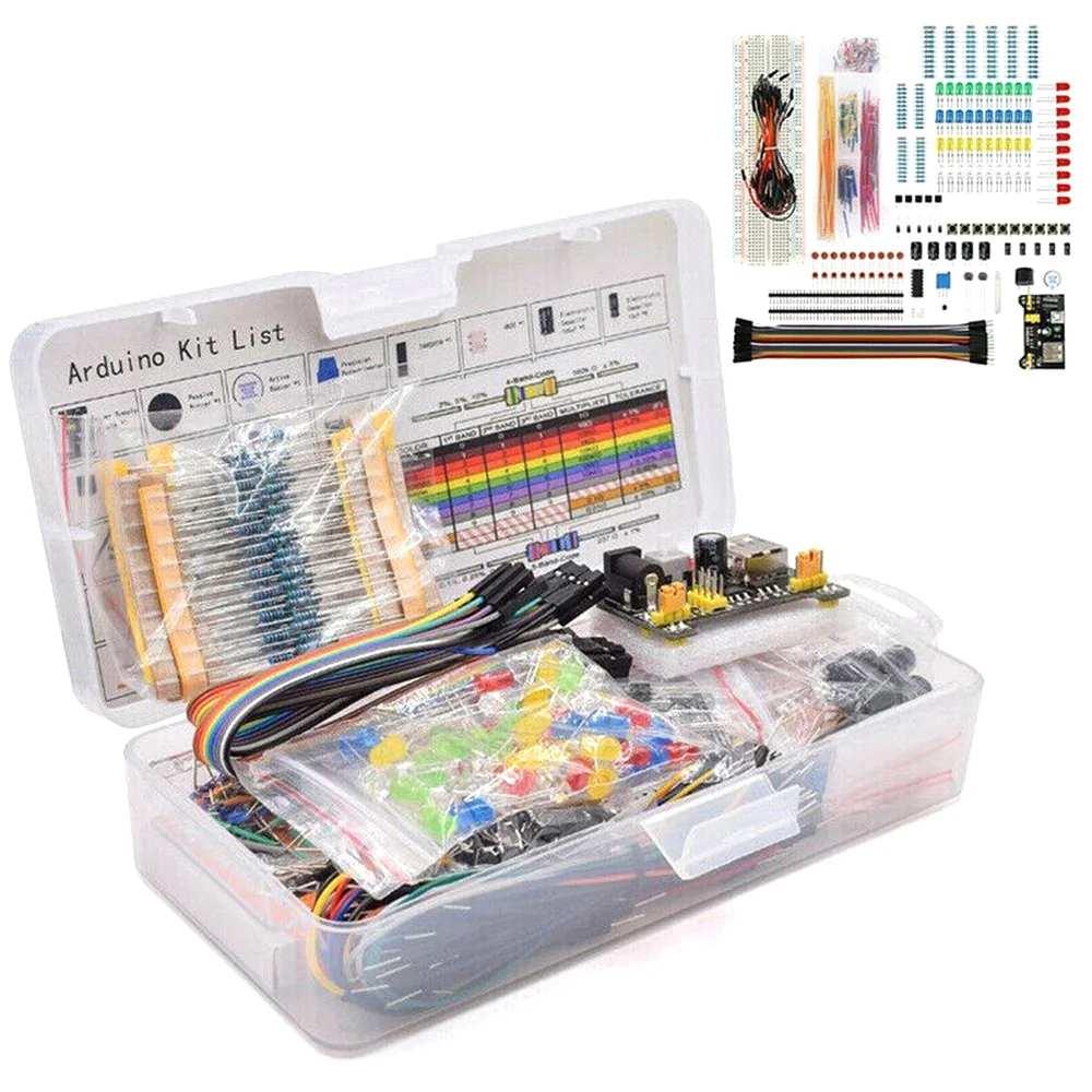 DIY Project Starter Kit For Arduino UNO R3 DIY Electronic Component Set With 830/400 Tie-points Breadboard