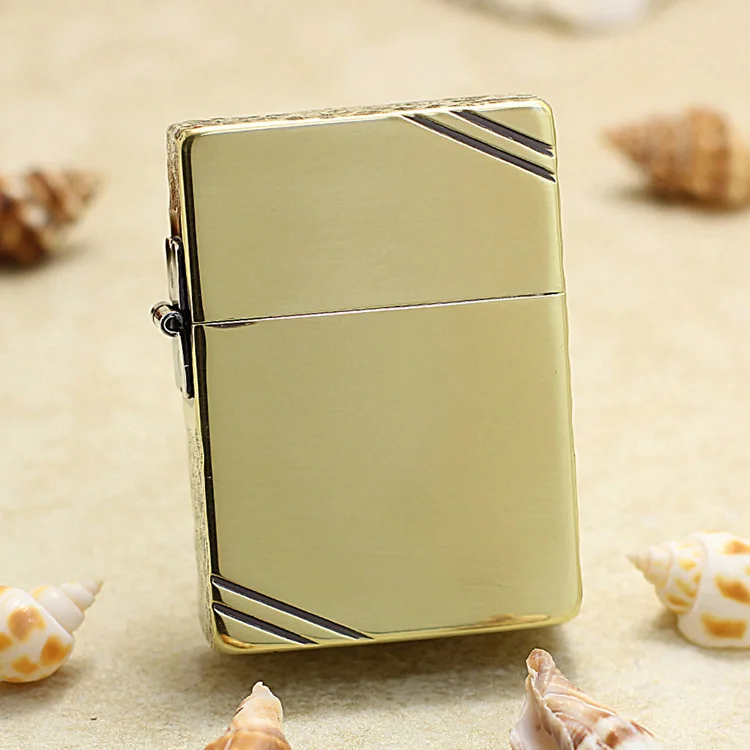 

Genuine Zippo Ultimate line oil lighter copper windproof cigarette Kerosene lighters Gift with anti-counterfeiting code