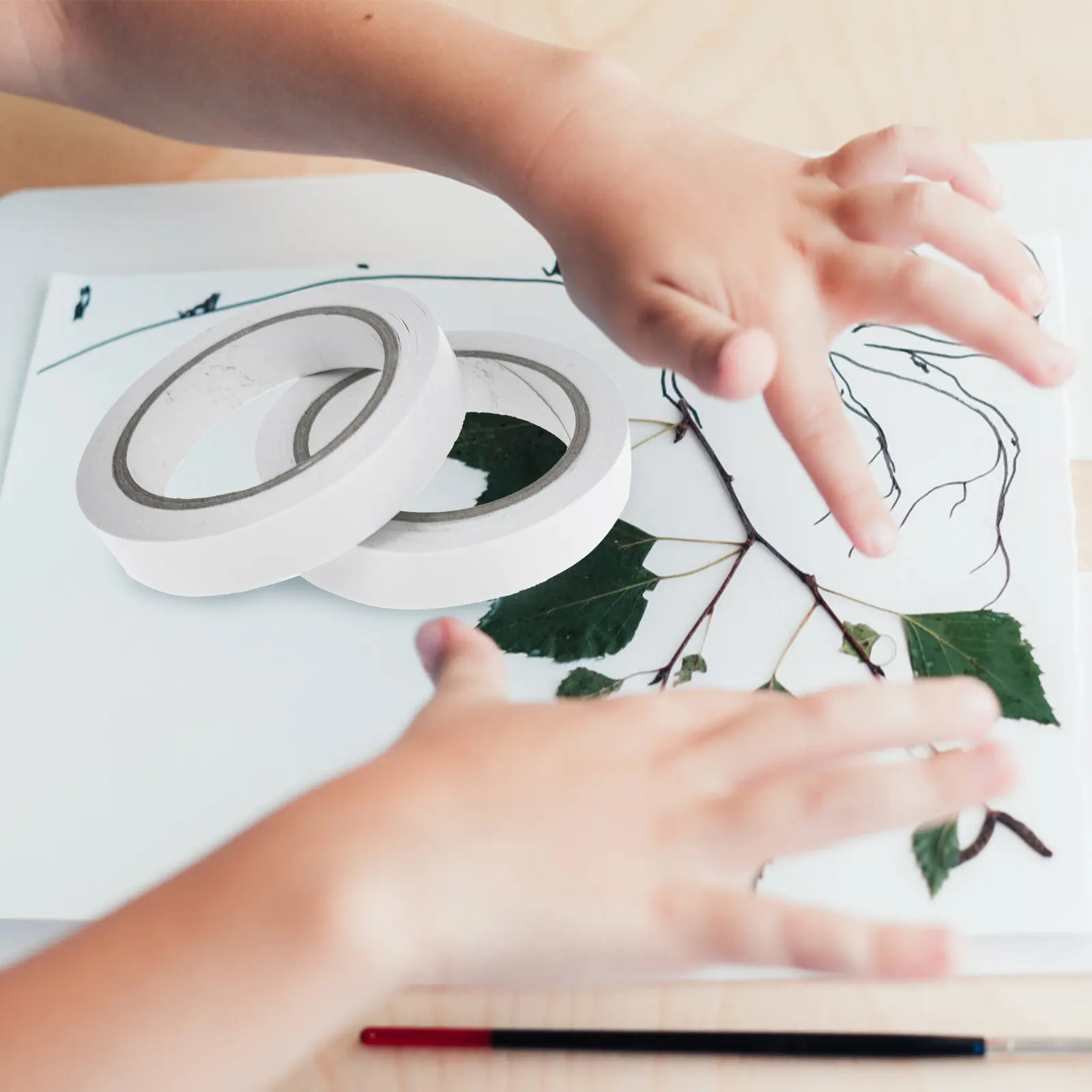 

4 рулона двусторонней клейкой ленты, прочные клейкие ленты для домашнего офиса, многофункциональные, для рукоделия и DIY-проектов, белые