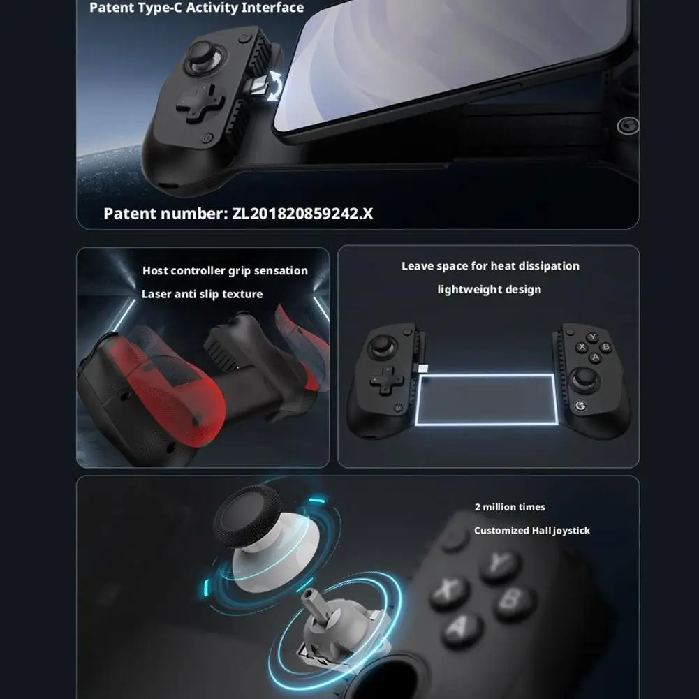 لوحدة تحكم ألعاب GameSir X5lite الممتدة iOS Android Type-C ملحقات وحدة تحكم الألعاب المحمولة