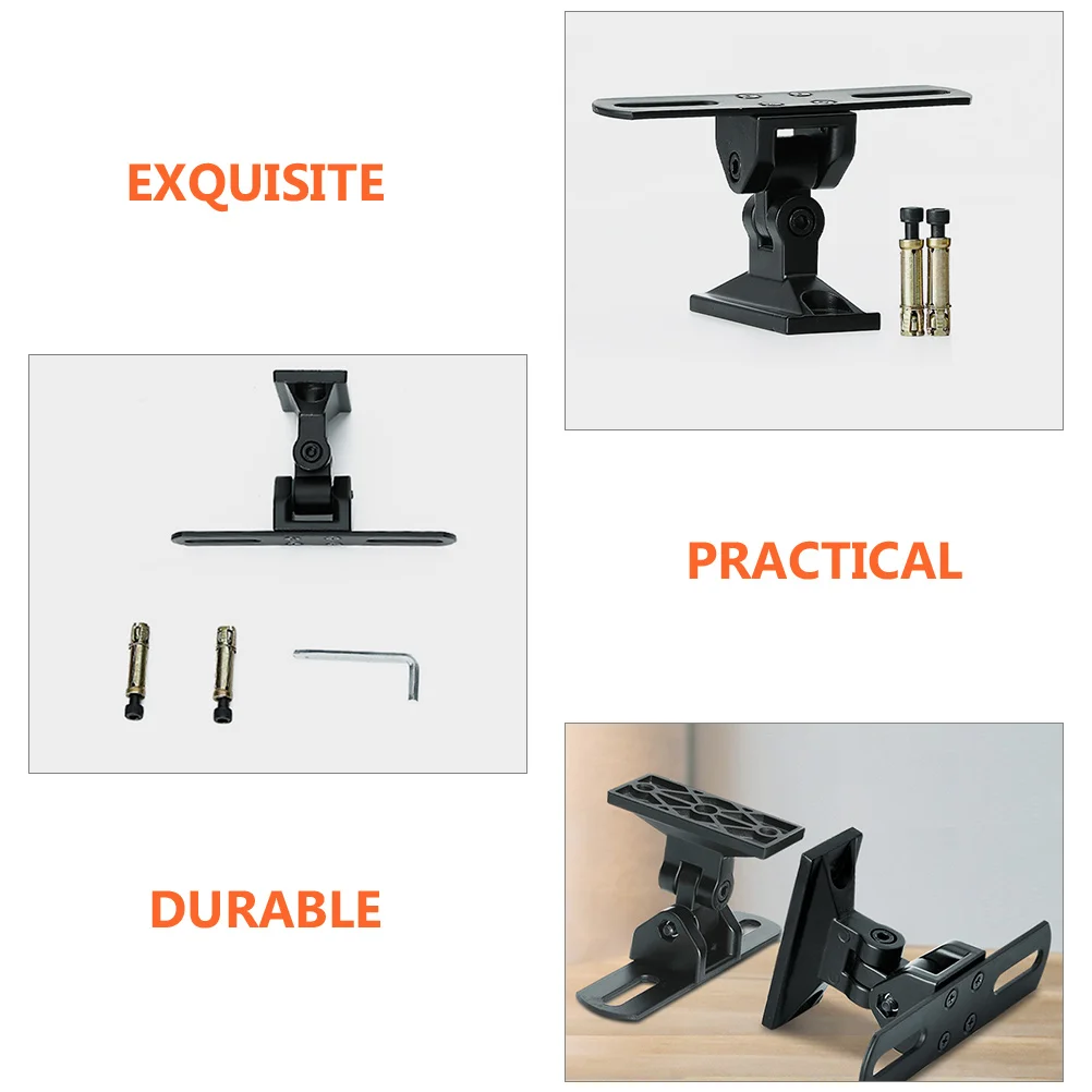 

Speaker Wall Mount Bracket Horizontal Rotation Zinc Alloy Durable Stand for Various Speakers Indoors Outdoors Bookshelf Studio