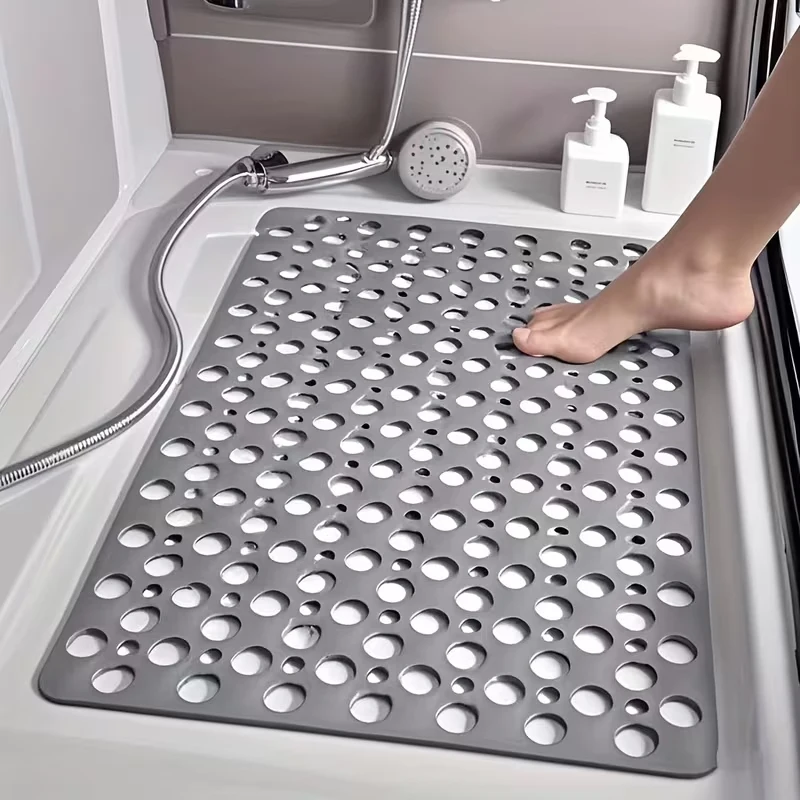Quick-Drying Non-Slip Bath Mat |Shower Mat with Circular Cutouts Massage Rings–Suitable for Shower Enclosures,Bathrooms,Bathtubs