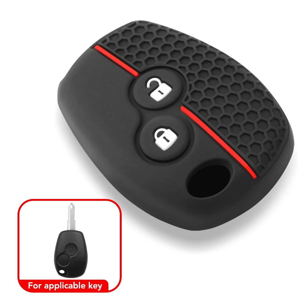 Silicone Car Key Case Cover 2 Buttons for Renault Kangoo DACIA Scenic Megane Sandero Captur Twingo Modus 2/3 Buttons