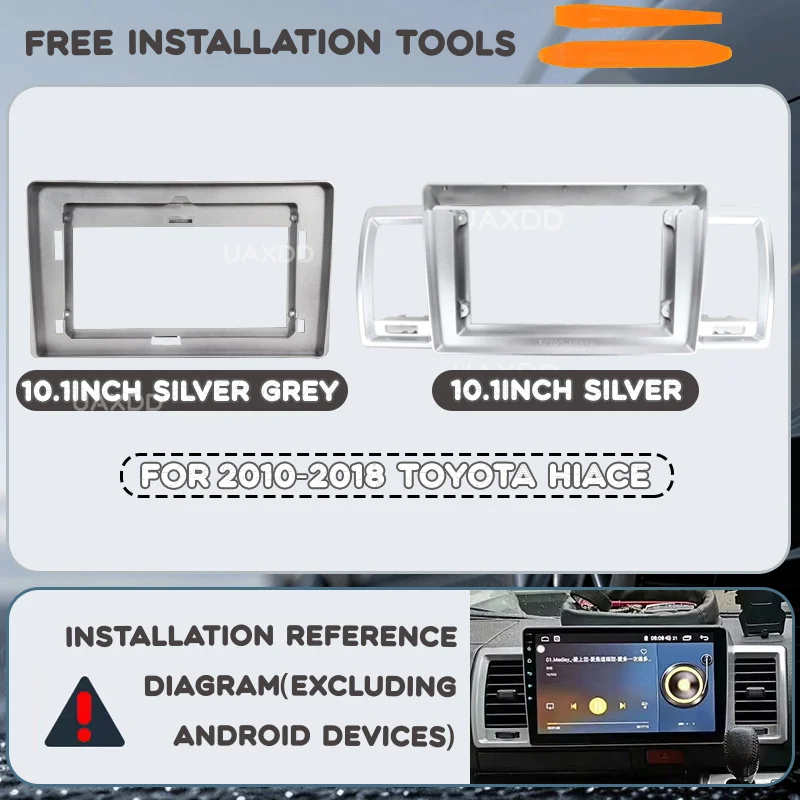 

Для 2010-2018 Toyota Hiace 10,1-дюймовый видеоплеер, приборная панель, мультимедийный автомобильный DVD MP5, радиоприемник Android, рамка 2 Din, комплект адаптера жгута проводов