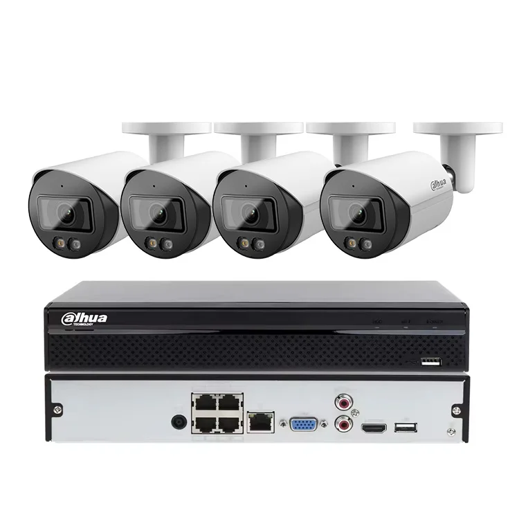 Dahua Original CCTV Kits 8MP Smart Dual Light IP Camera IPC-HFW2849S-S-IL & 4CH 4PoE 1HDD Lite NVR2104HS-P-4KS3 AI NVR System