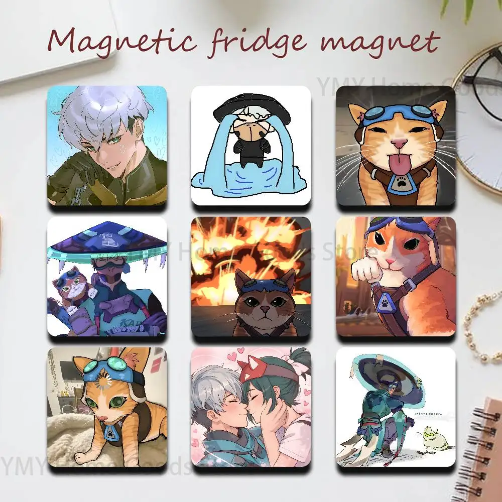 

Jetpack Cat Mizuki O-Overwatch Fridge Magnetic Magnet PVC Memorial Decor for Family Friends Students Adults