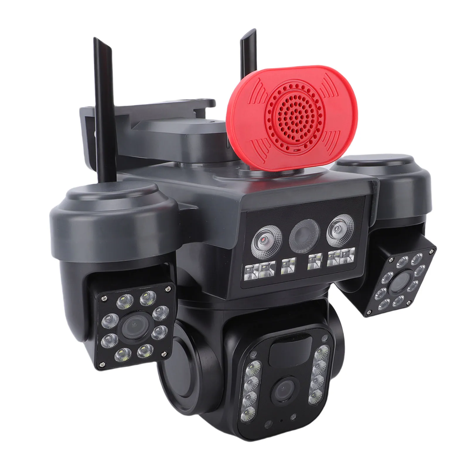 

Triple Lens Solar Security Camera 2.4GHz WiFi Camera 8000mAh Battery Powered 360 Degree View IP66 Weatherproof AI Motion Detecti
