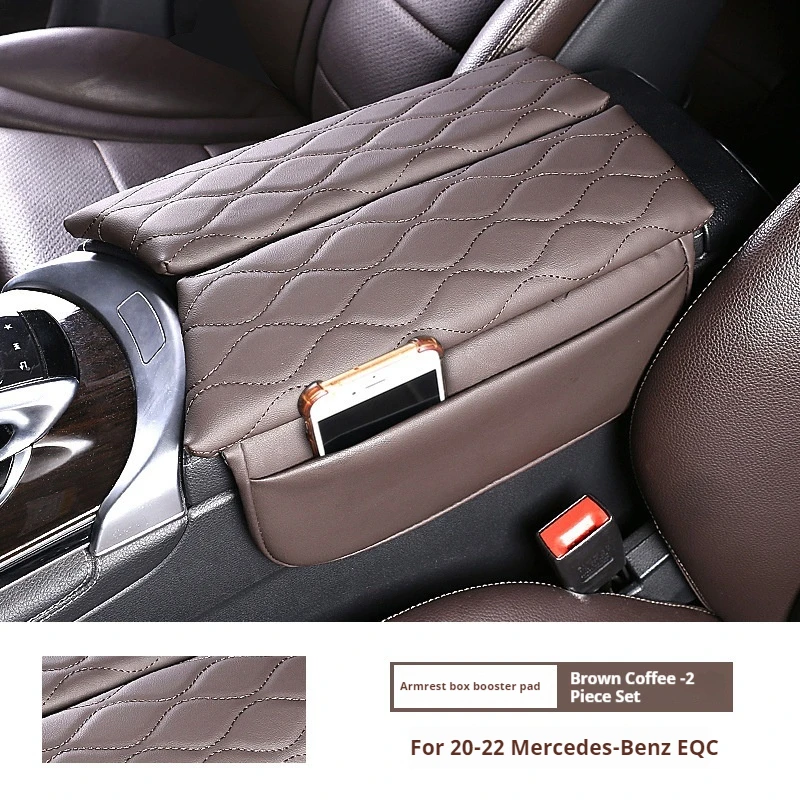 For 20-22 Mercedes-benz EQC Center Armrest Booster Pad Interior Modified Storage Armrest Box Cushion Heightener Central Box