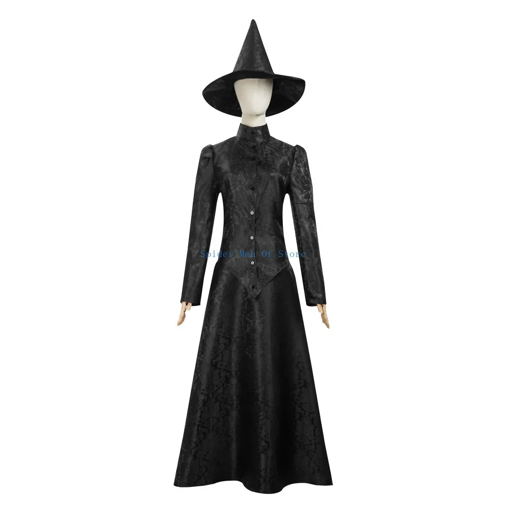 Wicked Glinda Elphaba Cosplay Costume Full Sets Pink Coat Black Uniform for Women Halloween Carnival Party Roleplay Outfit
