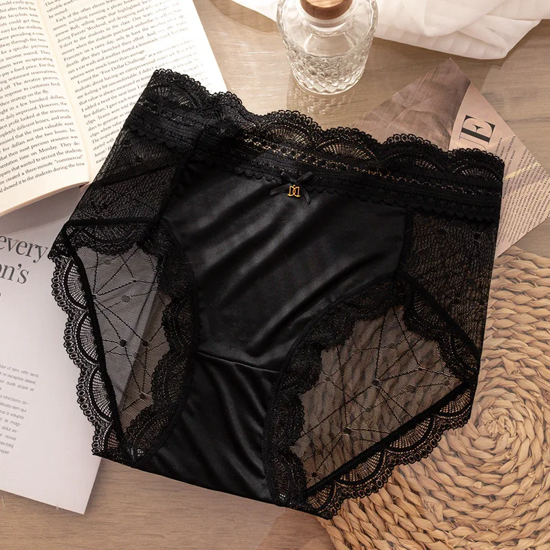 M-XL Women\'s Underwear Sexy Lace Panties Plus Size High Waist Seamless Comfort Girls\' Hollow Out Underpants Female Lingerie